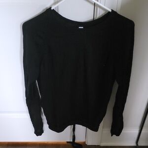 Lululemon Athletica Black Merino Wool Sweater